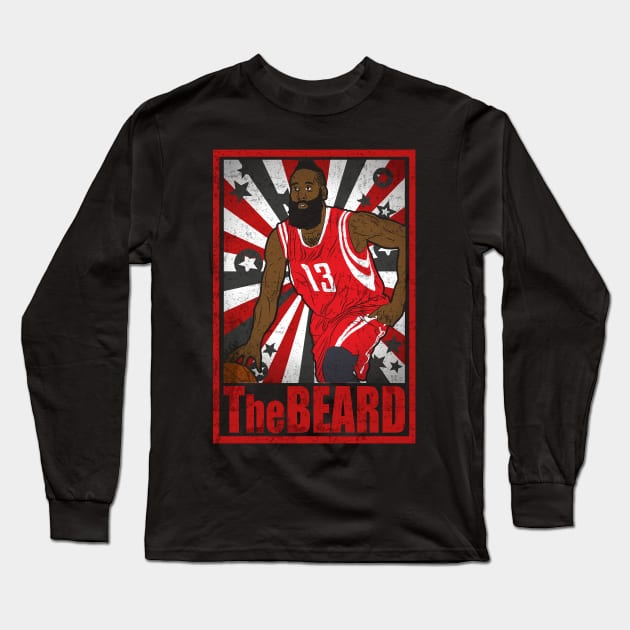Harden Basketball The Beard Houston 13 Legend Long Sleeve T-Shirt by TEEWEB